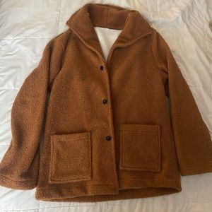 Shein Men’s Brown Fuzzy Jacket Size L